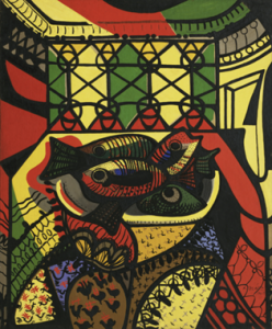 Amelia Peláez, Fishes “Pescados” (1943), óleo sobre tela, 115.6 x 89.2 cm, Museo de Arte Moderno